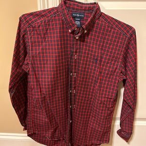 Boys Large (16-18) Polo Ralph Lauren button down long sleeve; like new condition
